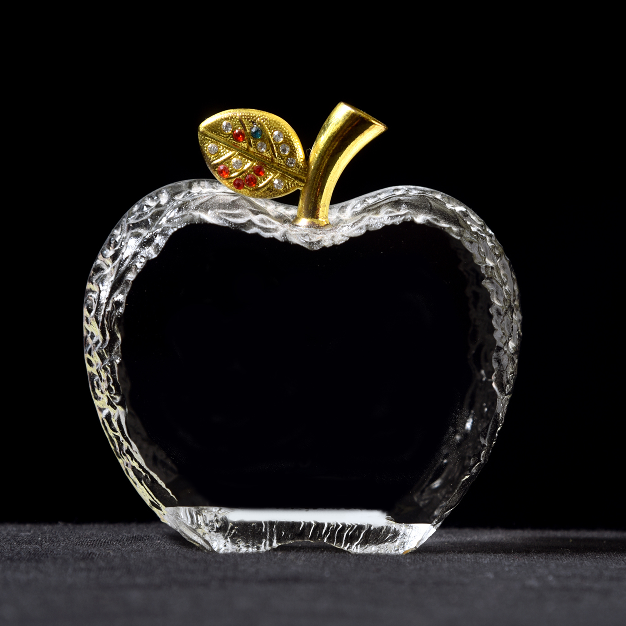 Chamfered Apple Shaped Krystal with Golden top